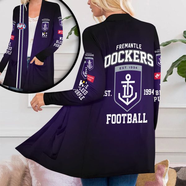 Fremantle Football Club Women's Patch Pocket Cardigan - VANDH 3762