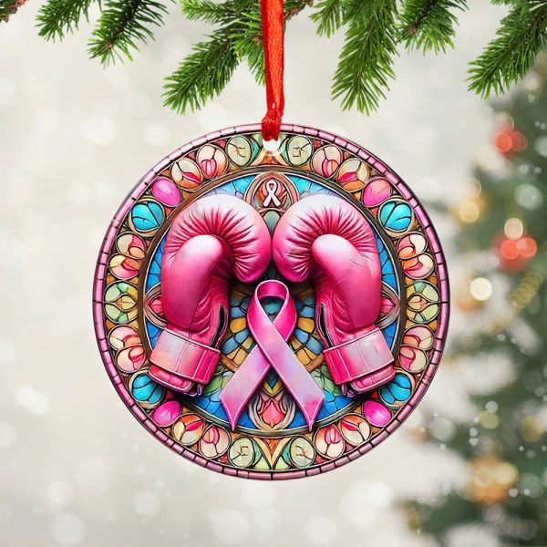 Breast Cancer Awareness Fixed Shape 2-sided Acrylic Ornament - GNE 1828