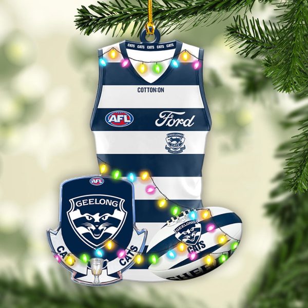 Personalized Geelong Football Club Custom Shape 2-sided Acrylic Ornament – VANDH 3839