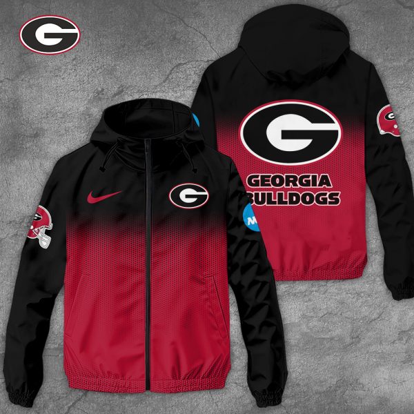 Georgia Bulldogs Football 3D Windbreaker Jacket - TANTN 9052