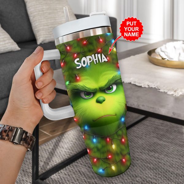 Personalized The Grinch 40oz Stanley Tumbler - VANDH 3779