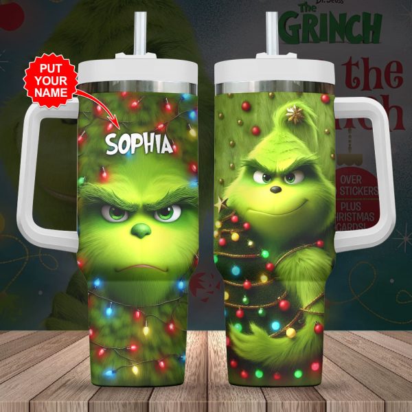 Personalized The Grinch 40oz Stanley Tumbler - VANDH 3779