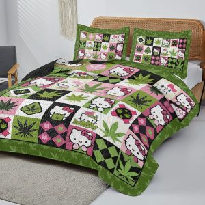 Hello Kitty x Weed Quilt Bedding Set - VANDH 3741