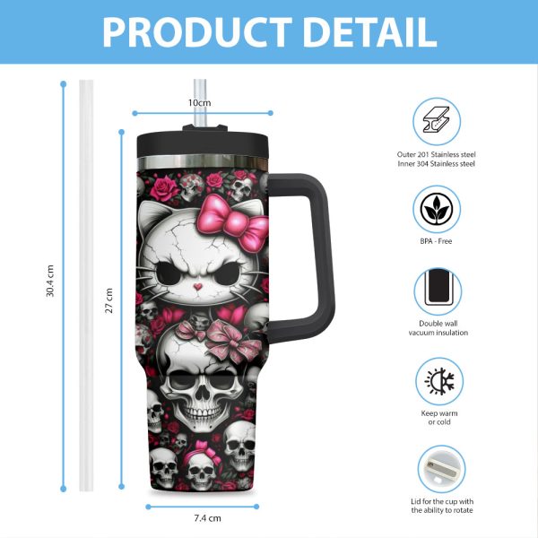 Sugar Skull x Hello Kitty 40oz Stanley Tumbler - VANDH 3719