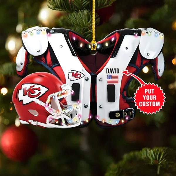 Personalized Kansas City Chiefs Custom Shape 1-sided Acrylic Ornament - MAITM 8534