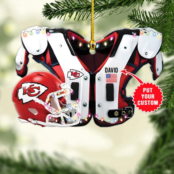 Personalized Kansas City Chiefs Custom Shape 1-sided Acrylic Ornament - MAITM 8534