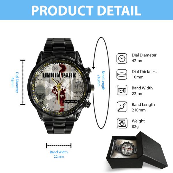 Linkin Park Black Stainless Steel Watch - GNE 1610