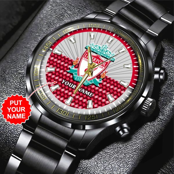 Personalized Liverpool Black Stainless Steel Watch - TANTN 8981