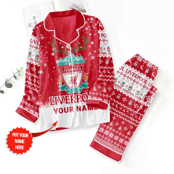 Personalized Liverpool Button Down Pajamas Set – TANTN 8846