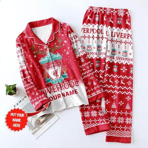 Personalized Liverpool Button Down Pajamas Set – TANTN 8846