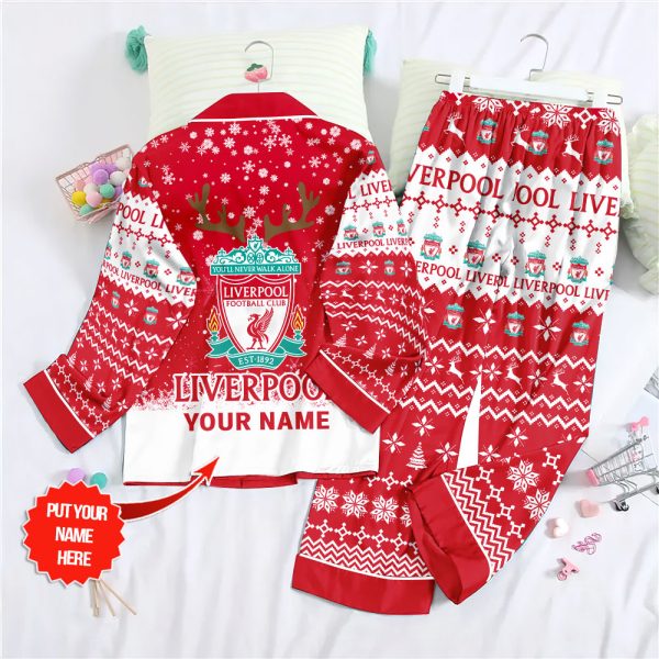 Personalized Liverpool Button Down Pajamas Set – TANTN 8846