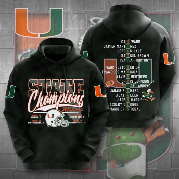 Miami Hurricanes Football 3D Apparel - MAITM 8585