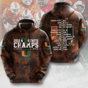 Miami Hurricanes Football 3D Apparel - MAITM 8592