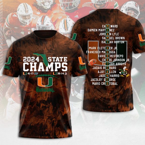 Miami Hurricanes Football 3D Apparel - MAITM 8592