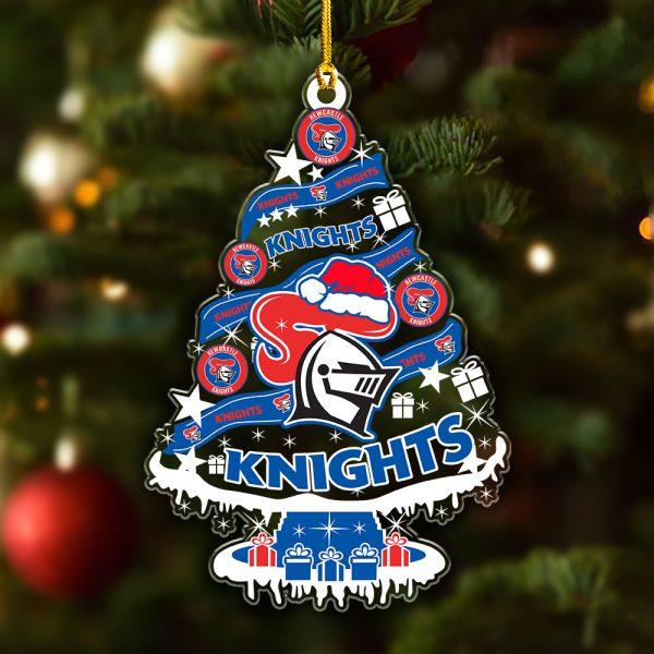 Newcastle Knights Custom Shape Clear 1-sided Acrylic Ornament - VANDH 3596