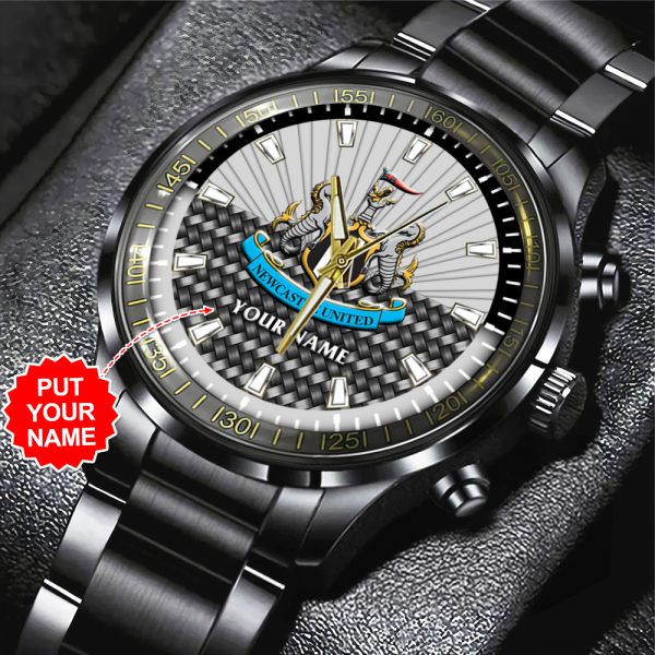 Personalized Newcastle United Black Stainless Steel Watch - TANTN 8985