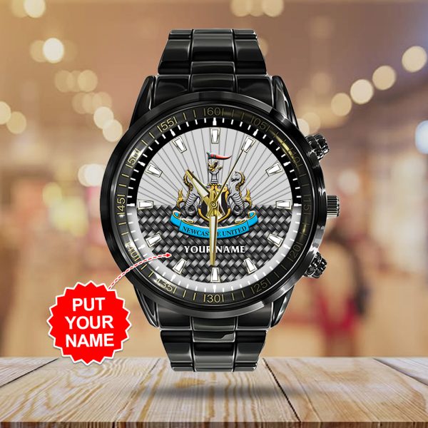 Personalized Newcastle United Black Stainless Steel Watch - TANTN 8985