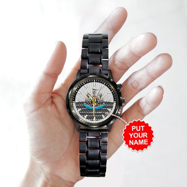 Personalized Newcastle United Black Stainless Steel Watch - TANTN 8985