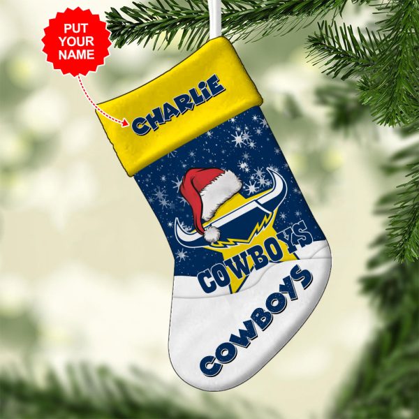 Personalized North Queensland Cowboys Christmas Stocking - MAITM 8271