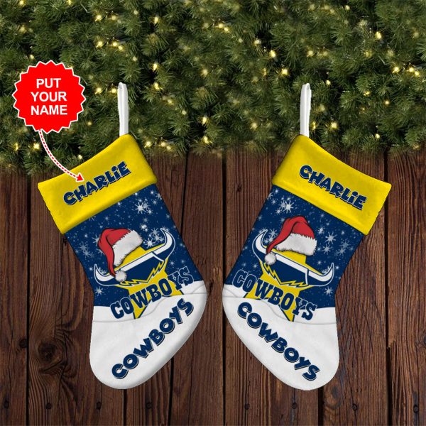 Personalized North Queensland Cowboys Christmas Stocking - MAITM 8271