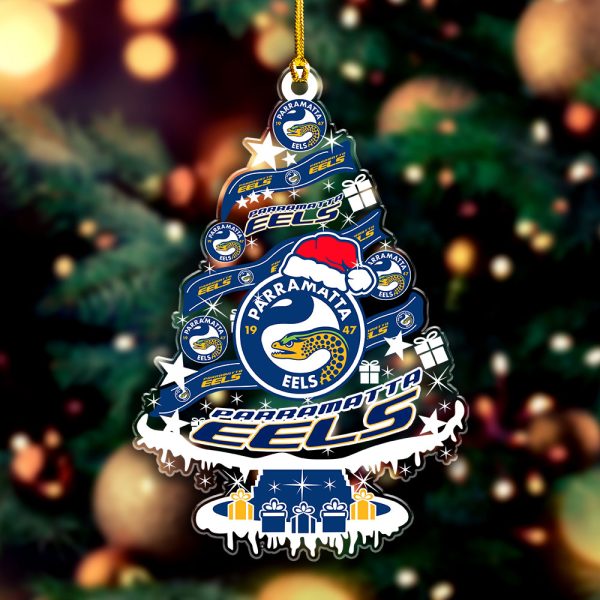 Parramatta Eels Custom Shape Clear 1-sided Acrylic Ornament - VANDH 3591