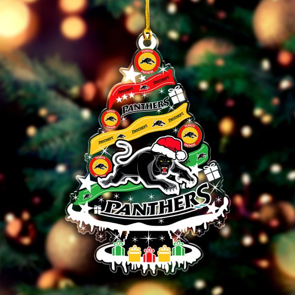 Penrith Panthers Custom Shape Clear 1-sided Acrylic Ornament - VANDH 3587