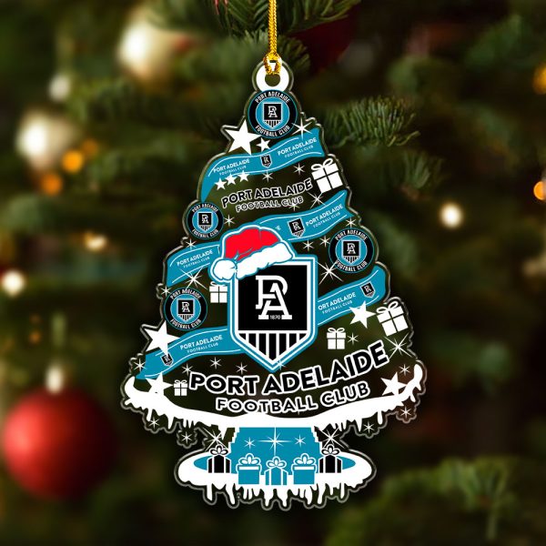 Port Adelaide FC Custom Shape Clear 1-sided Acrylic Ornament - VANDH 3584