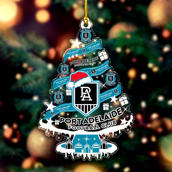 Port Adelaide FC Custom Shape Clear 1-sided Acrylic Ornament - VANDH 3584