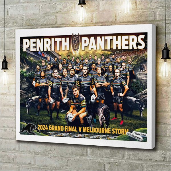 Penrith Panthers Rectangle Canvas With Inner Frame - VANDH 3650