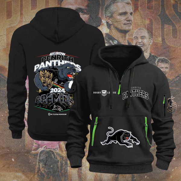 Penrith Panthers 2D Quarter Zip Hoodie - TANTN 8674