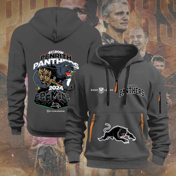 Penrith Panthers 2D Quarter Zip Hoodie - TANTN 8674