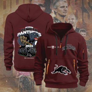 Penrith Panthers 2D Quarter Zip Hoodie - TANTN 8674