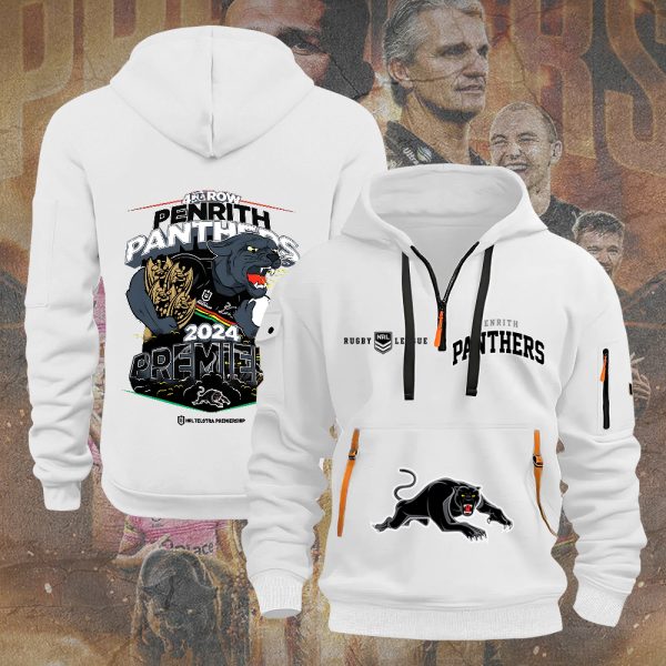 Penrith Panthers 2D Quarter Zip Hoodie - TANTN 8674