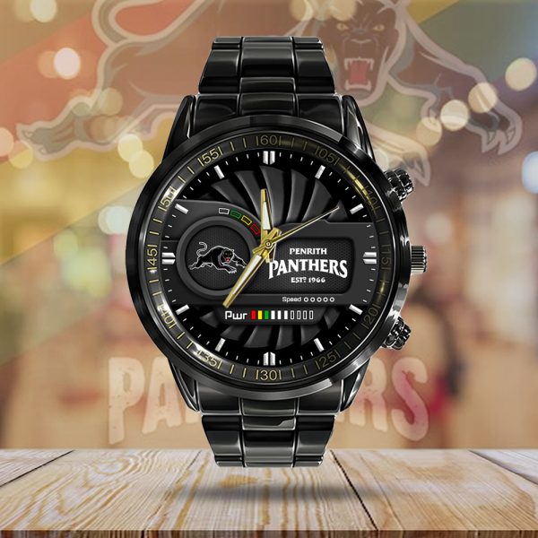 Penrith Panthers Black Stainless Steel Watch - MAITM 8258