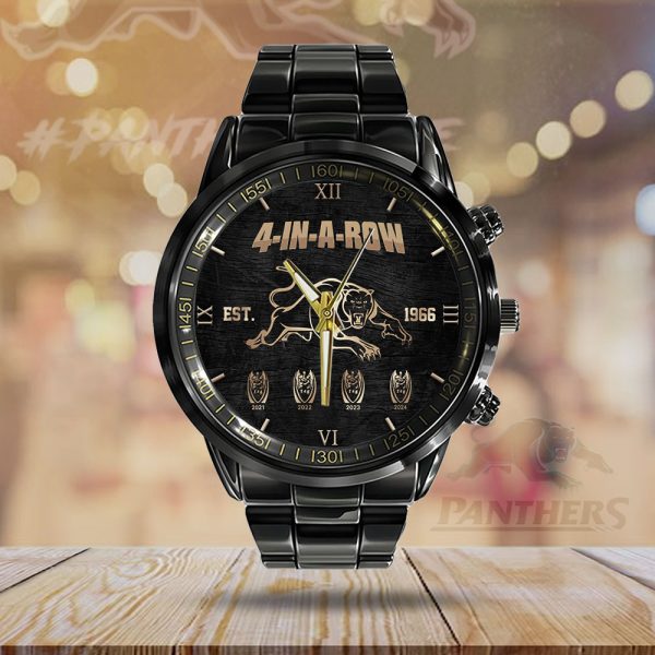 Penrith Panthers Black Stainless Steel Watch - MAITM 8294