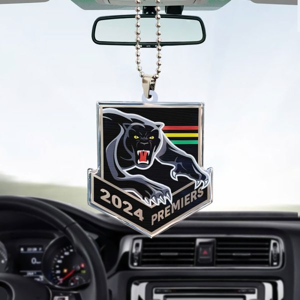 Penrith Panthers Custom Shape 2-sided Acrylic Car Ornament - TANTN 8607