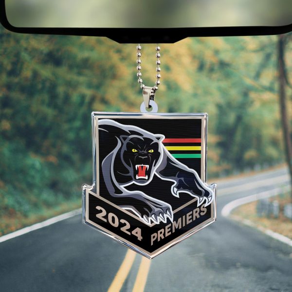 Penrith Panthers Custom Shape 2-sided Acrylic Car Ornament - TANTN 8607