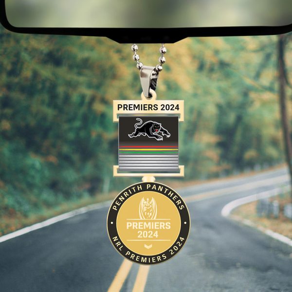 Penrith Panthers Custom Shape 2-sided Acrylic Car Ornament - MAITM 8302