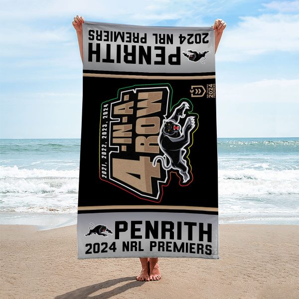 Penrith Panthers Rectangle Beach Towel - MAITM 8287