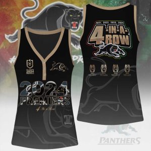 Penrith Panthers Women V-Neck Ribbed Tank Top - MAITM 8440