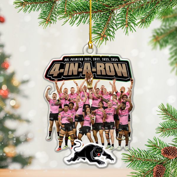 Penrith Panthers Custom Shape Clear 1-sided Acrylic Ornament - HOATT 6691.1