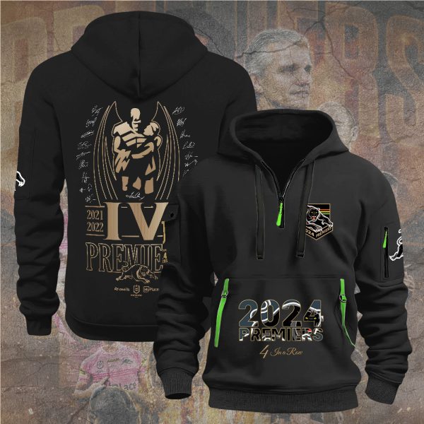 Penrith Panthers 2D Quarter Zip Hoodie - TANTN 8673