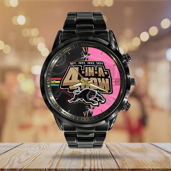 Penrith Panthers Black Stainless Steel Watch - HOATT 6880