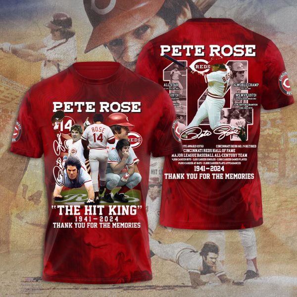 Pete Rose x Cincinnati Reds 3D Apparel - TANTN 8724