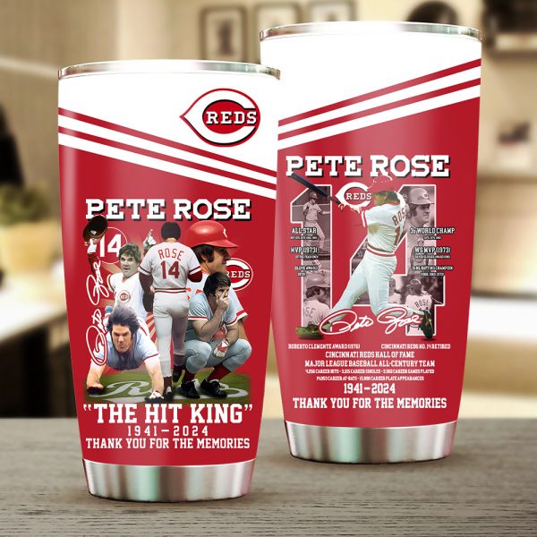 Pete Rose x Cincinnati Reds Tumbler Cup - TANTN 8725