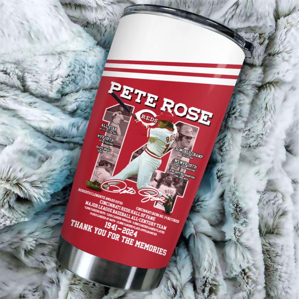 Pete Rose x Cincinnati Reds Tumbler Cup - TANTN 8725