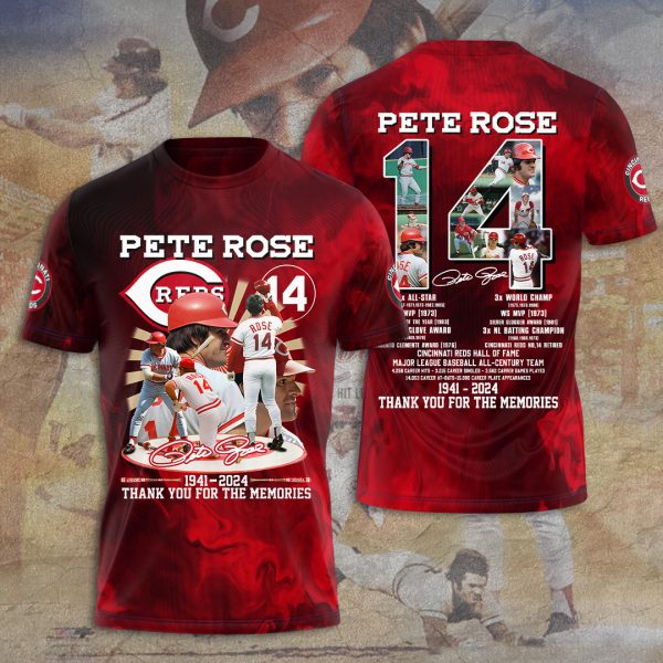 Pete Rose x Cincinnati Reds 3D Apparel – TANTN 8726