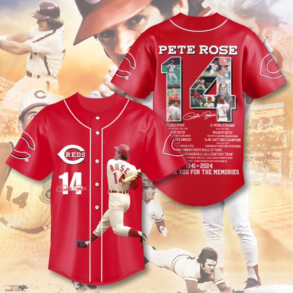 Pete Rose x Cincinnati Reds Baseball Jersey - HOATT 6626