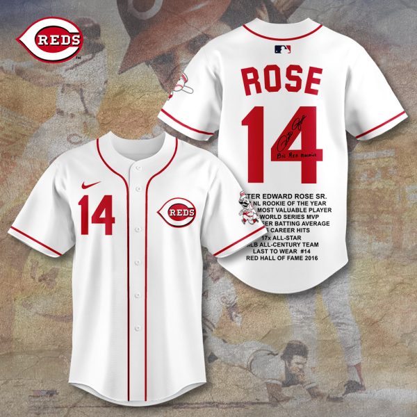 Pete Rose x Cincinnati Reds Baseball Jersey - TANTN 8720