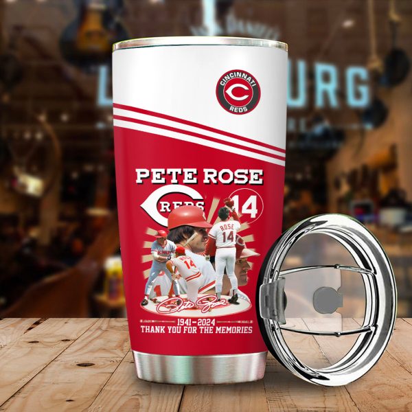 Pete Rose x Cincinnati Reds Tumbler Cup - TANTN 8727